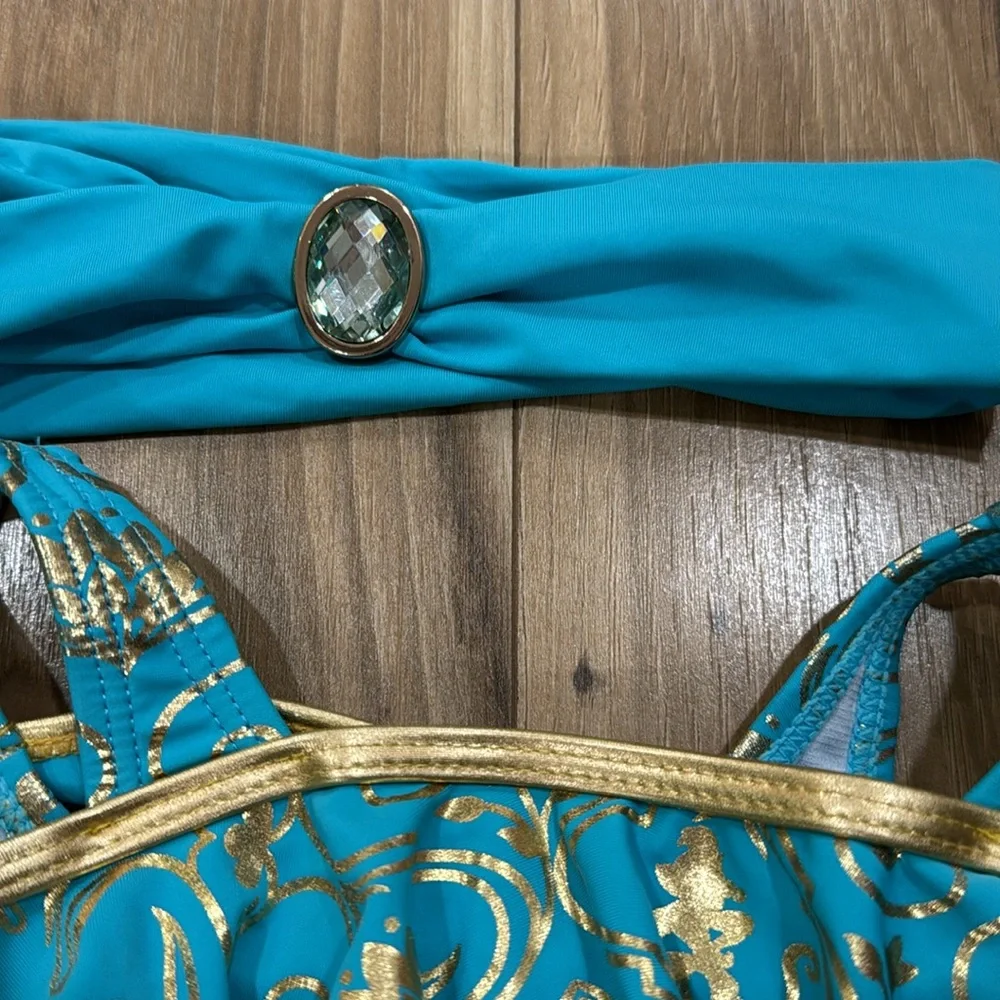 3 piece princess jasmine swim suit size 4 - Picture 4 of 7